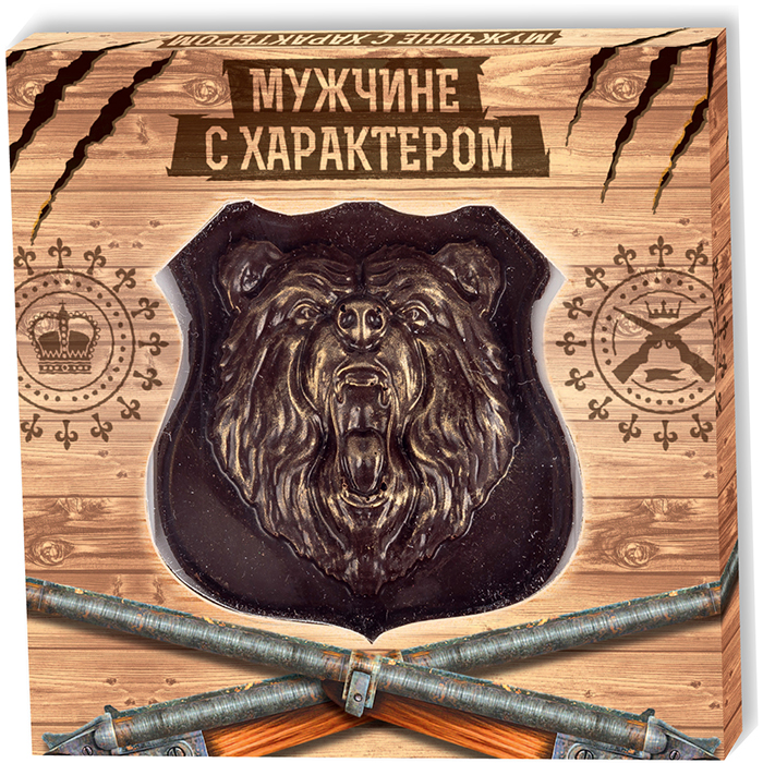 Шоколадный сувенир "Медвежья голова"