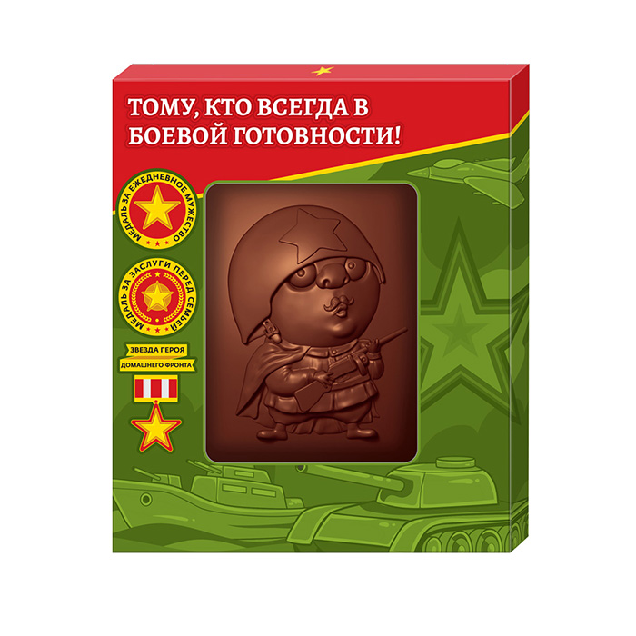 Шоколадный сувенир "Панно Воин"
